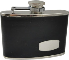 Groomsmens Gifts - Premium 4 oz. Engravable Leather Wrapped Hip Flask