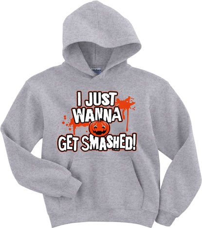 Halloween Shirts - Get Smashed Adult Hoodie –