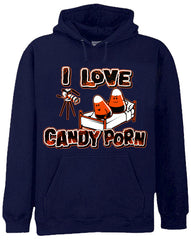 Halloween Shirts - I Love Candy Porn Adult Hoodie