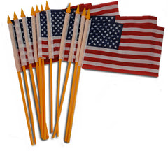 Hand Held American Flags (12 Pack) ONLY .33 Cents Each