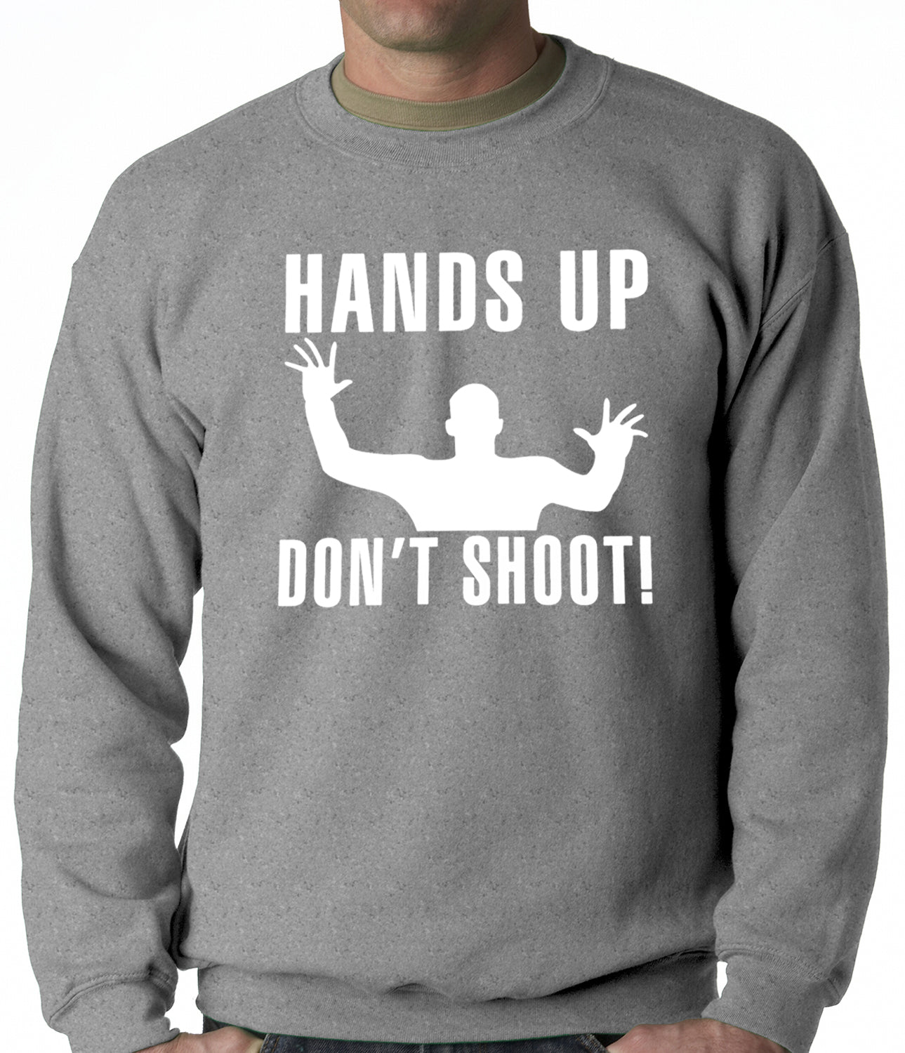 Hands Up Don't Shoot Adult Crewneck