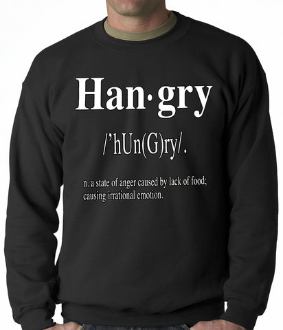 Hangry Definition Adult Crewneck