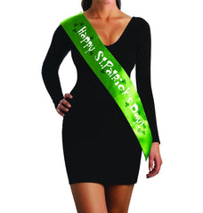 Happy St. Patrick's Day Irish Shamrock Sash