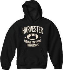 Harvester National Cow Tipping Championships Adult Hoodie