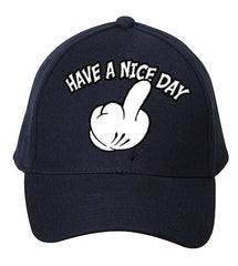 Have A Nice Day Cartoon Hand baseball Hat