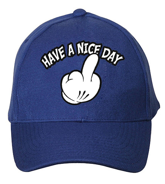 Have A Nice Day Cartoon Hand baseball Hat