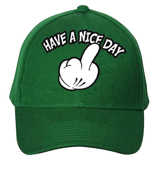 Have A Nice Day Cartoon Hand baseball Hat