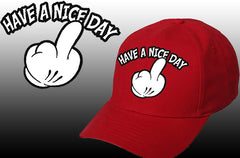 Have A Nice Day Cartoon Hand baseball Hat
