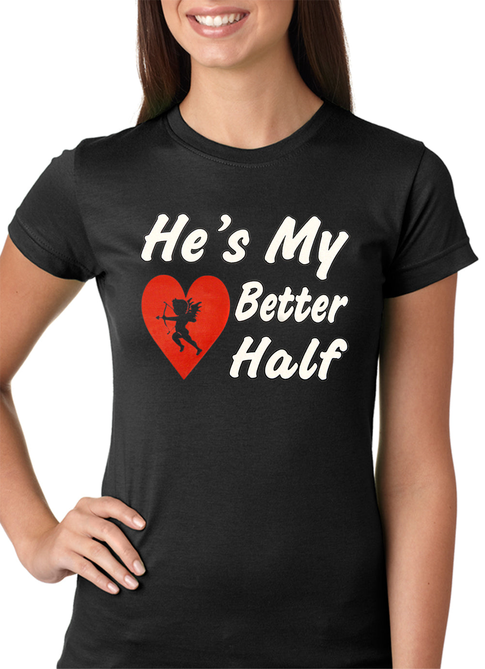 He's My Better Half Girls T-shirt