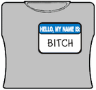 Hello My Name Is Bitch Girls T-Shirt