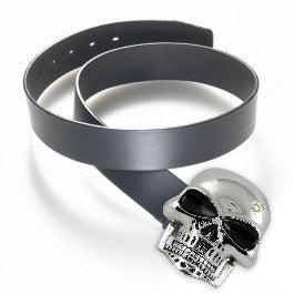 Hinged Jaw Skull Buckle With FREE Leather Belt –