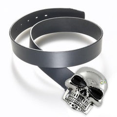 Hinged Jaw Skull Buckle With FREE Leather Belt