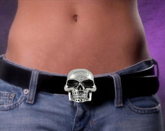 Hinged Jaw Skull Buckle With FREE Leather Belt