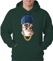 Hipster Kitten Adult Hoodie