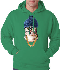 Hipster Kitten Adult Hoodie