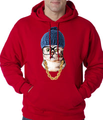 Hipster Kitten Adult Hoodie