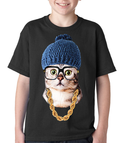 Hipster Kitten Kids T-shirt