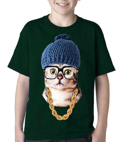 Hipster Kitten Kids T-shirt