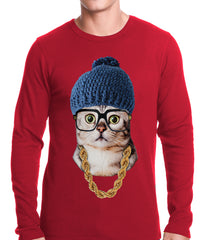 Hipster Kitten Thermal Shirt