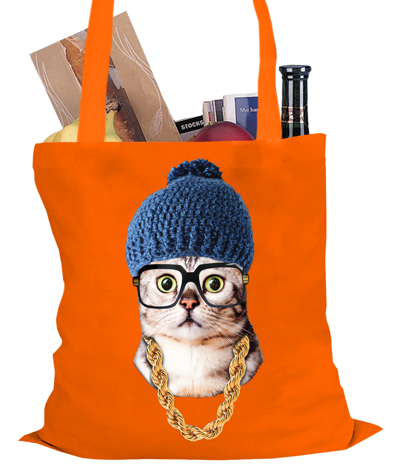 Hipster Kitten Tote Bag