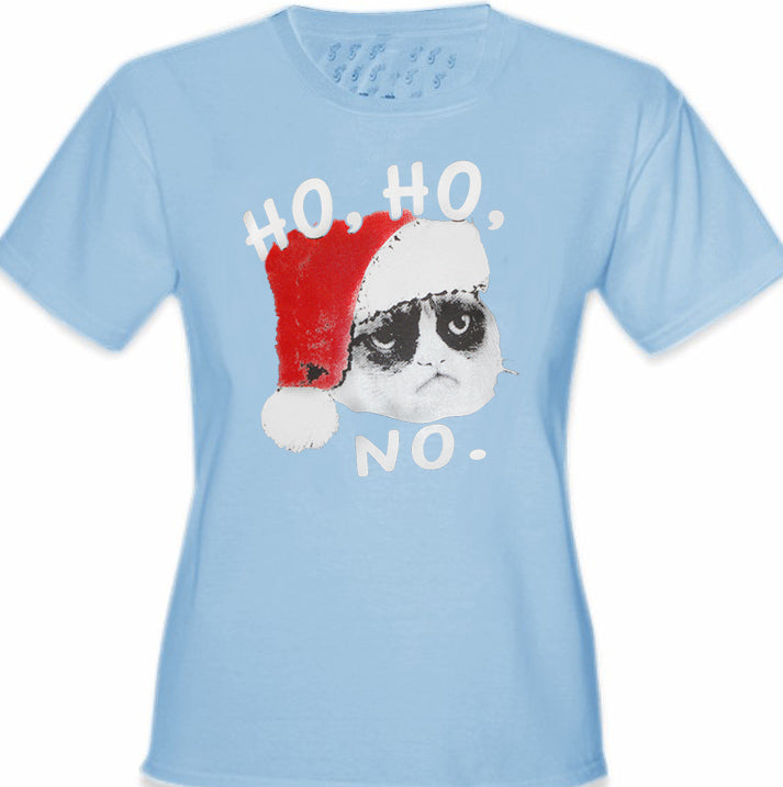 Ho Ho No Angry Cat Girl's T-Shirt