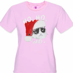 Ho Ho No Angry Cat Girl's T-Shirt