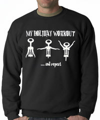 Holiday Workout Funny Adult Crew Neck Sweatshirt