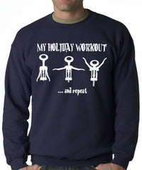 Holiday Workout Funny Adult Crew Neck Sweatshirt