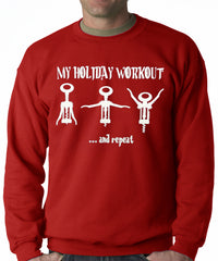 Holiday Workout Funny Adult Crew Neck Sweatshirt