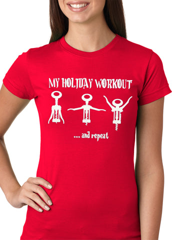 Holiday Workout Funny Girls T-shirt