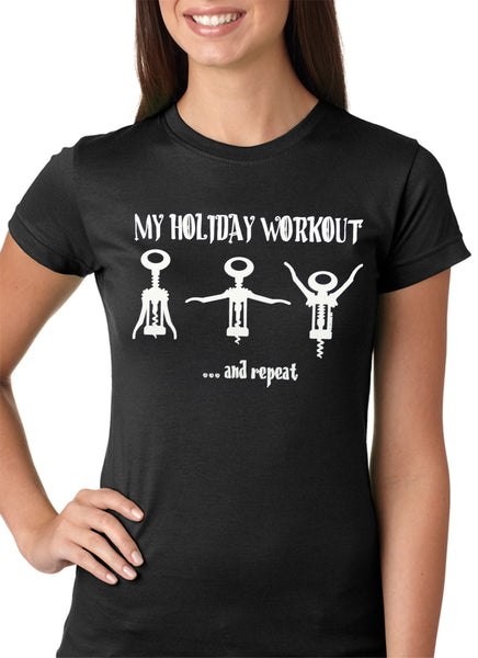 Holiday Workout Funny Girls T-shirt –
