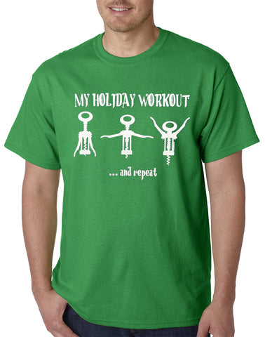 Holiday Workout Funny Mens T-shirt