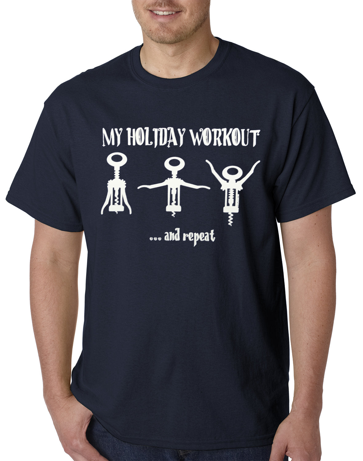 Holiday Workout Funny Mens T-shirt