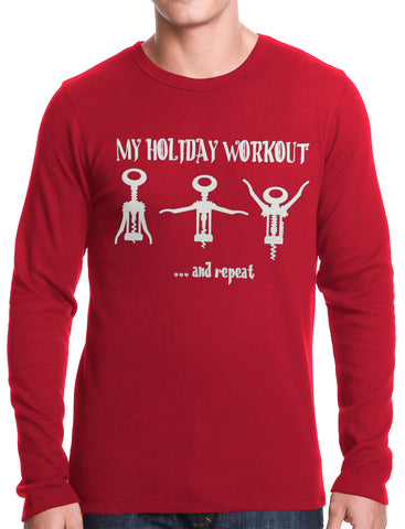 Holiday Workout Funny Thermal Longsleeve Shirt