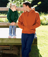 Hooded Sweatshirt :: Unisex Pull Over Hoodie (Burnt Orange)