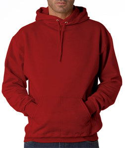 Hooded Sweatshirt :: Unisex Pull Over Hoodie (Red)
