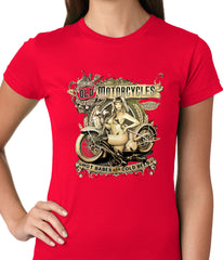 Hot Babes and Cold Beer Biker Ladies T-shirt