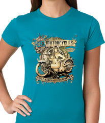 Hot Babes and Cold Beer Biker Ladies T-shirt