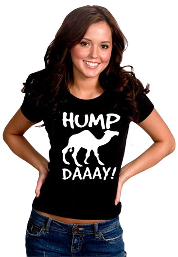 Hump Day Camel Girl's T- Shirt (Black)
