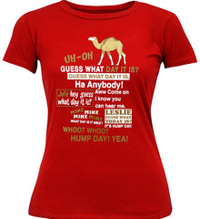 Hump Day Camel Girl's T-Shirt (Brown & White Print)