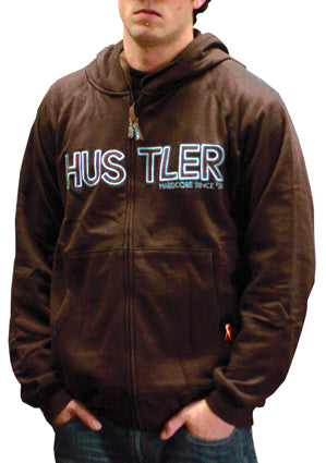 Hustler Zip Up Hoodie (Brown)