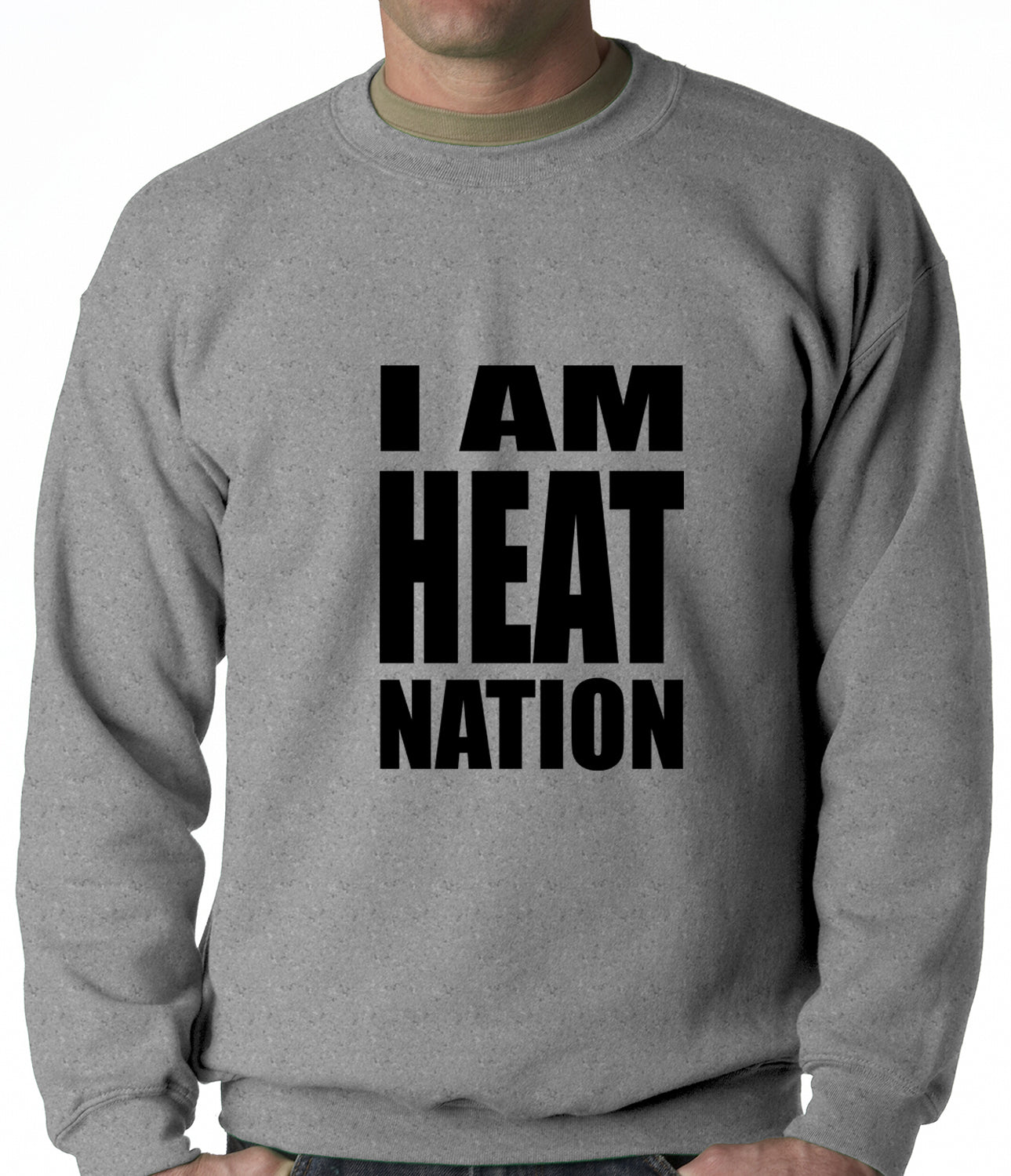 I Am Heat Nation Basketball Crewneck Sweatshirt