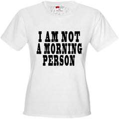 I Am Not a Morning Person Cara Delevingne Vogue Girl's T-Shirt