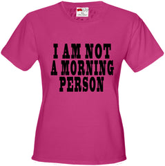 I Am Not a Morning Person Cara Delevingne Vogue Girl's T-Shirt
