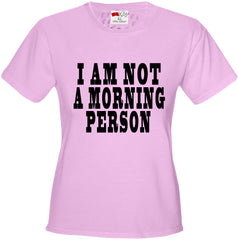 I Am Not a Morning Person Cara Delevingne Vogue Girl's T-Shirt