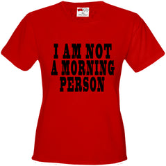 I Am Not a Morning Person Cara Delevingne Vogue Girl's T-Shirt