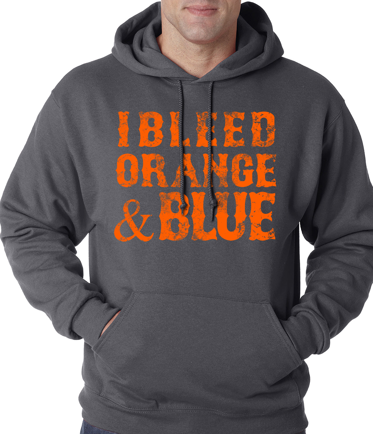 I Bleed Orange And Blue New York Baseball Adult Hoodie