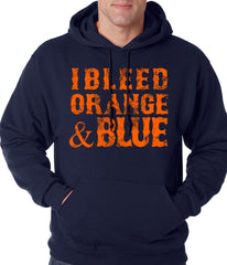 I Bleed Orange And Blue New York Baseball Adult Hoodie