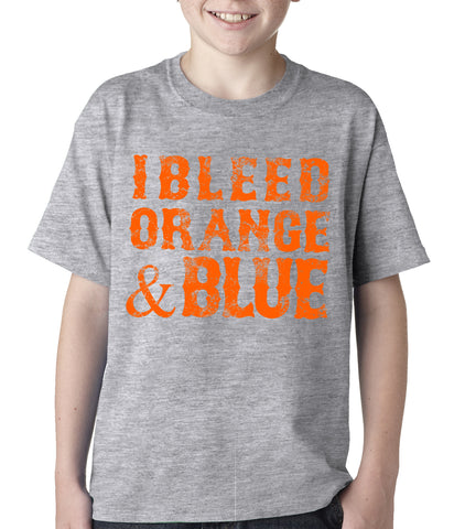 I Bleed Orange And Blue New York Baseball Kids T-shirt
