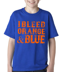 I Bleed Orange And Blue New York Baseball Kids T-shirt